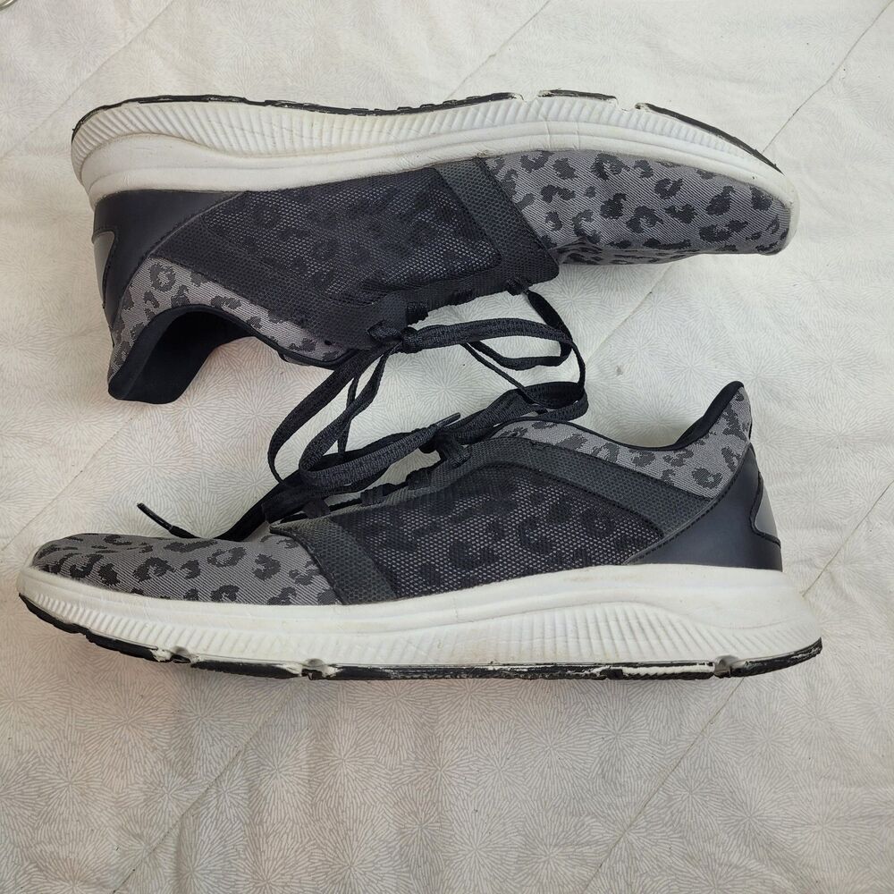 AVIA Deluxe Trainer Women's Gray Leopard Print Fabric Memory Foam Sneaker Sz 12 - Picture 10 of 12